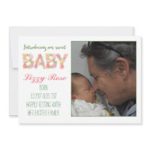 New Baby Floral Ankündigung