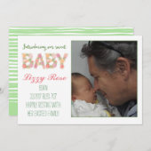 New Baby Floral Ankündigung (Vorne/Hinten)