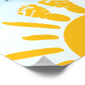 New Baby Footprint Sunshine Poster (Ecke)