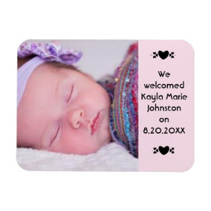 New Baby Foto Magnet Geburtserklärung