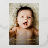 New Baby Foto Vielen Dank Herzlichen Dank Folieneinladung (Vorderseite)