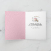 New Baby Girl Bunny Karte (Innenseite)