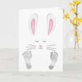 New Baby Girl Bunny Karte (Gelbe Blume)