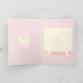 New Baby Girl gratuliert pink Karte (Innenseite)