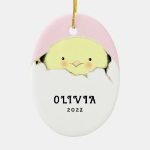 New Baby Girl Keramik Ornament