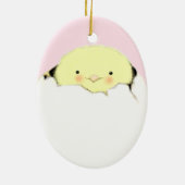 New Baby Girl Keramik Ornament (Hinten)
