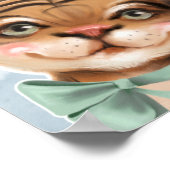 New Baby Jungle Safari Kinderzimmer blau Poster (Ecke)