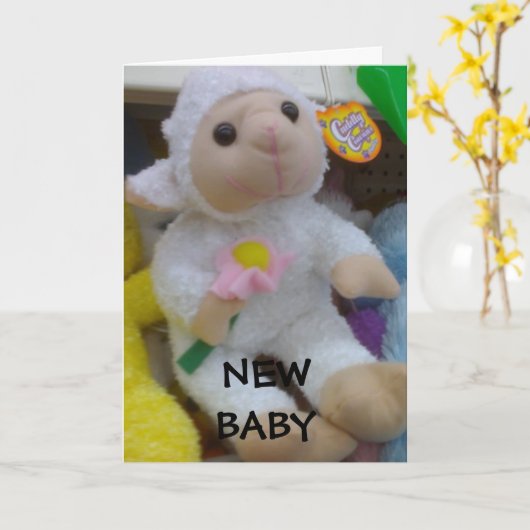 "NEW BABY" KARTE (Gelbe Blume)