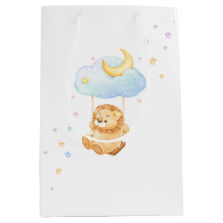 New Baby Lion Gift Bag - Stars Sweet Celestial Mittlere Geschenktüte