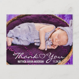 New Baby Modern Foto Vielen Dank Ankündigungspostkarte