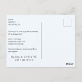 New Baby Modern Vielen Dank B/W Foto Boy Postkarte (Rückseite)