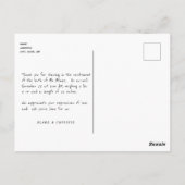 New Baby Niedlich Schriftart Vielen Dank Foto Post Postkarte (Rückseite)