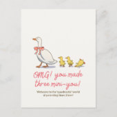 New Baby Niedlich Yellow Ducky Herzlichen Glückwun Postkarte (Vorderseite)