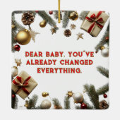 New Baby on the Way Christmas Ornament (Rückseite)