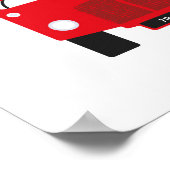 New Baby Personalisiert London Red Bus Poster (Ecke)
