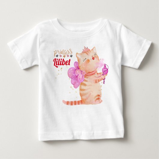 New Baby Princess Lilibet Niedlich Kitten Name Bab Baby T-shirt (Vorderseite)