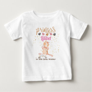 New Baby Princess Lilibet Niedlich Kitten Name Bab Baby T-shirt