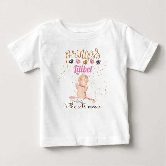 New Baby Princess Lilibet Niedlich Kitten Name Bab Baby T-shirt (Vorderseite)