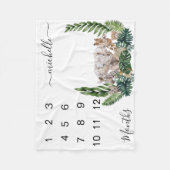 New Baby Säugling Meilenstein Jungle Animal Keepak Fleecedecke (Vorderseite)