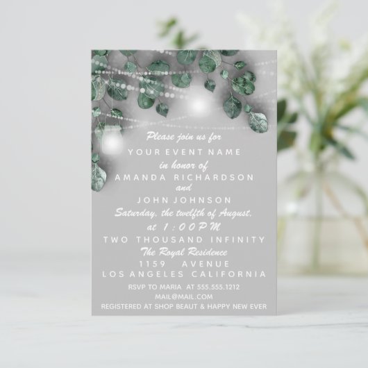 New Baby SHOWER Feet Glitzer Silver Girl Boy Einladung (Stehend Vorderseite)