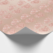 New Baby Shower Glitzer Girl Boy Rose Gold Feet Geschenkpapier (Ecke)