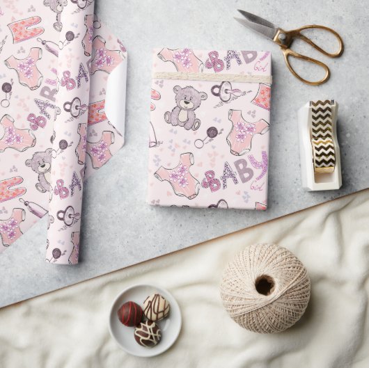 New Baby Teddy Bears Geschenkpapier (Kunsthandwerk)