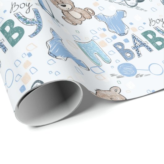 New Baby Teddy Bears Geschenkpapier (Rolleneckpunkt)