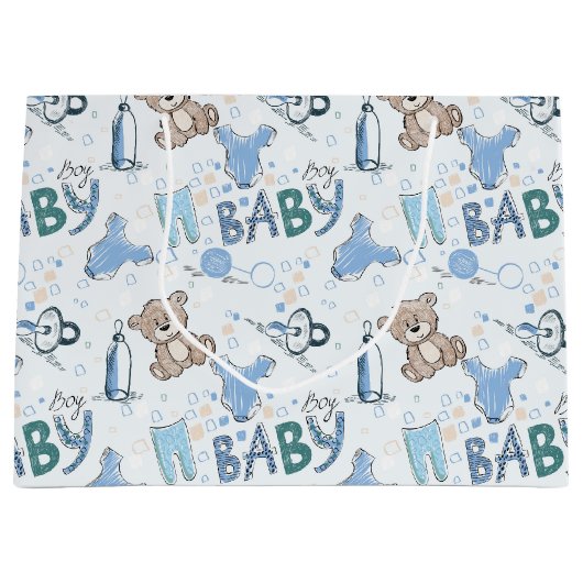 New Baby Teddy Bears Große Geschenktüte (Vorderseite)