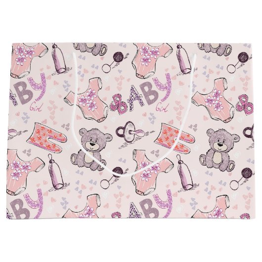 New Baby Teddy Bears Große Geschenktüte (Vorderseite)