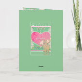 New Baby w/Elephant Folded Greeting Card Karte (Rückseite)