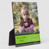 New Baby Zig Zag Zickzack Modernes Personalisierte Fotoplatte (Seite)