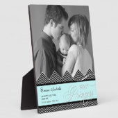 New Baby Zig Zag Zickzack Modernes Personalisierte Fotoplatte (Seite)