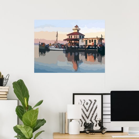 New Basin Canal Lighthouse, New Orleans Poster (Heimbüro)