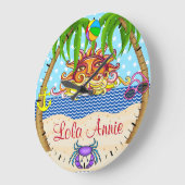 New Beach Sun Ocean Wall Clock 4 - SRF Große Wanduhr (Winkel)