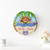 New Beach Sun Ocean Wall Clock 4 - SRF Große Wanduhr (Zuhause)