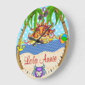 New Beach Sun Ocean Wall Clock 5 - SRF Große Wanduhr (Winkel)