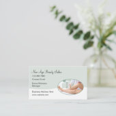 New Beauty Skin Salon Business Cards Visitenkarte (Stehend Vorderseite)