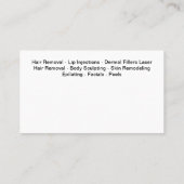 New Beauty Skin Salon Business Cards Visitenkarte (Rückseite)