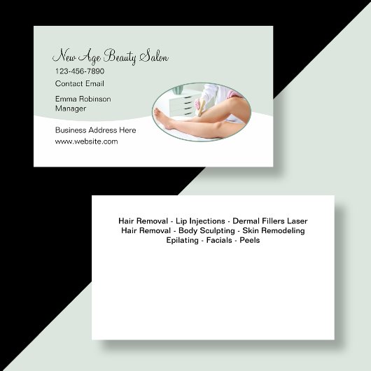 New Beauty Skin Salon Business Cards Visitenkarte