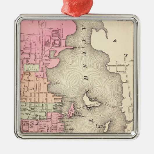 New-Bedford 2 Silbernes Ornament (Vorne)