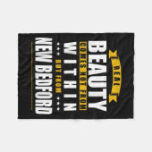 New Bedford - Funny D City Gift  Fleecedecke (Vorderseite (Horizontal))