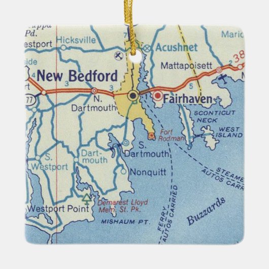 New Bedford MA Keramikornament (Vorderseite)