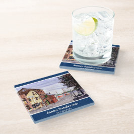 New Bedford Massachusetts New England Malerei Glasuntersetzer