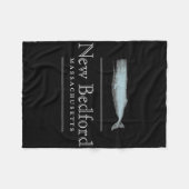New Bedford Massachusetts Vintage-Wal-Design Fleecedecke (Vorderseite (Horizontal))