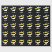 New Bees Funny Insect Bug Pun Dark BG Geschenkpapier (Flach)