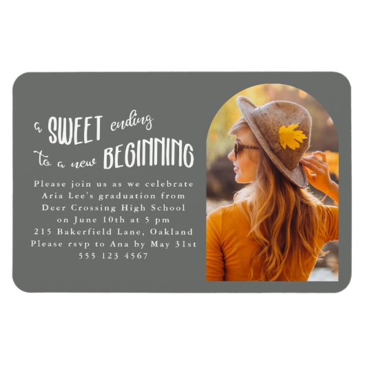 New Begings 2022 Foto Graduation Party Magnet (Horizontal)