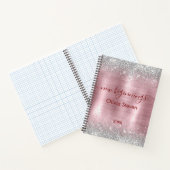 new beginnings blush silver faux glitter large notizblock (Innenseite)