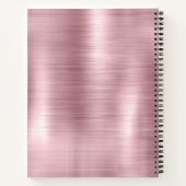 new beginnings blush silver faux glitter large notizblock (Rückseite)