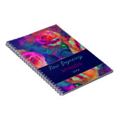 New beginnings colorful bright flowers custom notizblock (Rechte Seite)