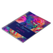 New beginnings colorful bright flowers custom notizblock (Linke Seite)